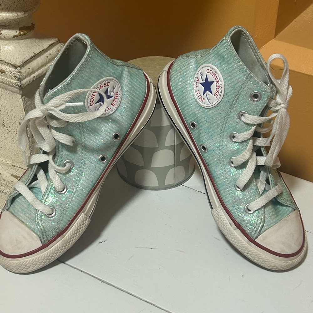 Converse Kids High-Top Sneakers - Sparkling Aqua Sz 1